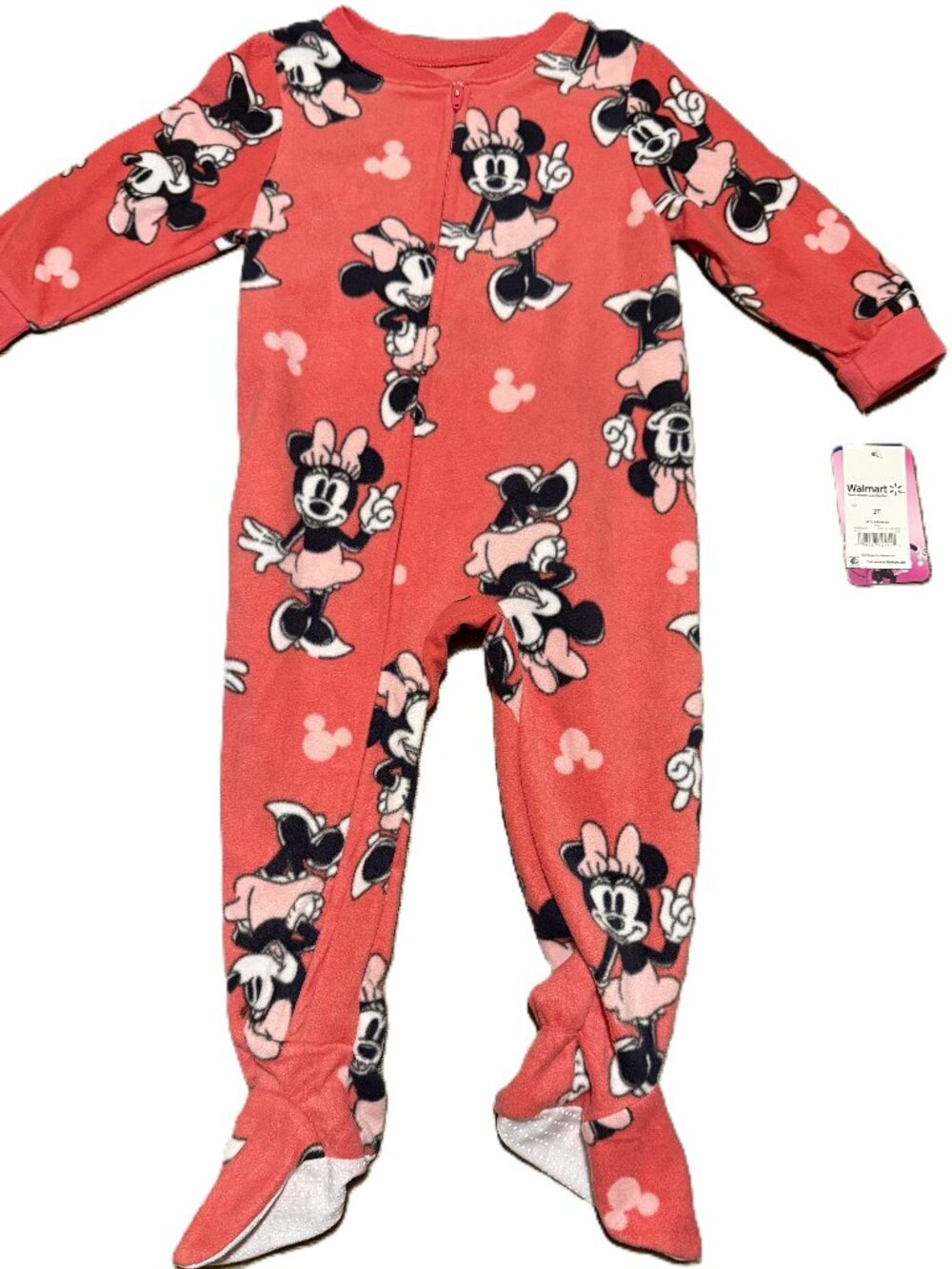 Disney Minnie Mouse Footed Fleece Sleeper Pajamas NWT🧸